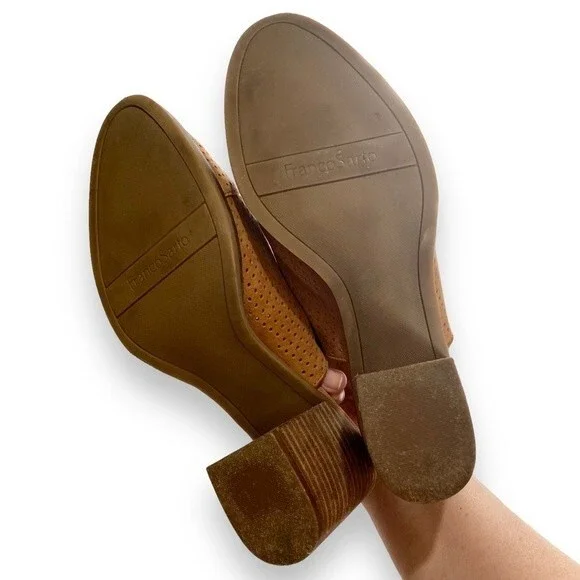 Franco Sarto | Aubree Tan Suede Leather Slingback Booties | Size 9M - Picture 8 of 8